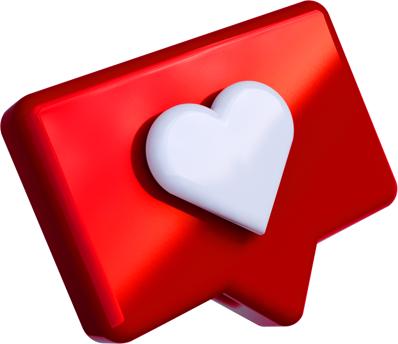 notification love icon 3d