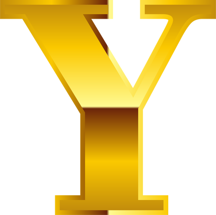 Gold Metallic Alphabet Letter Y