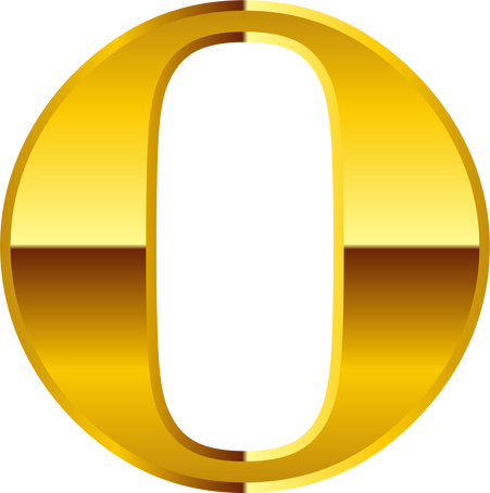 Gold Metallic Alphabet Letter O
