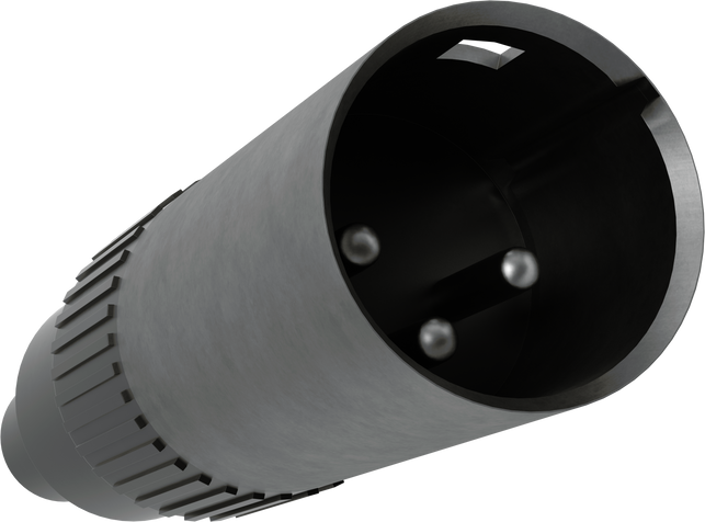 3D rendering illustration of a male XLR audio connector