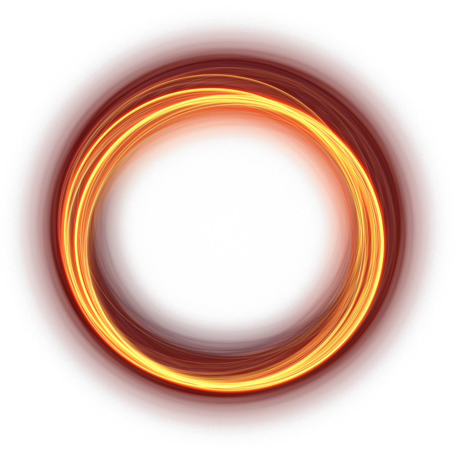 neon fire circle frame