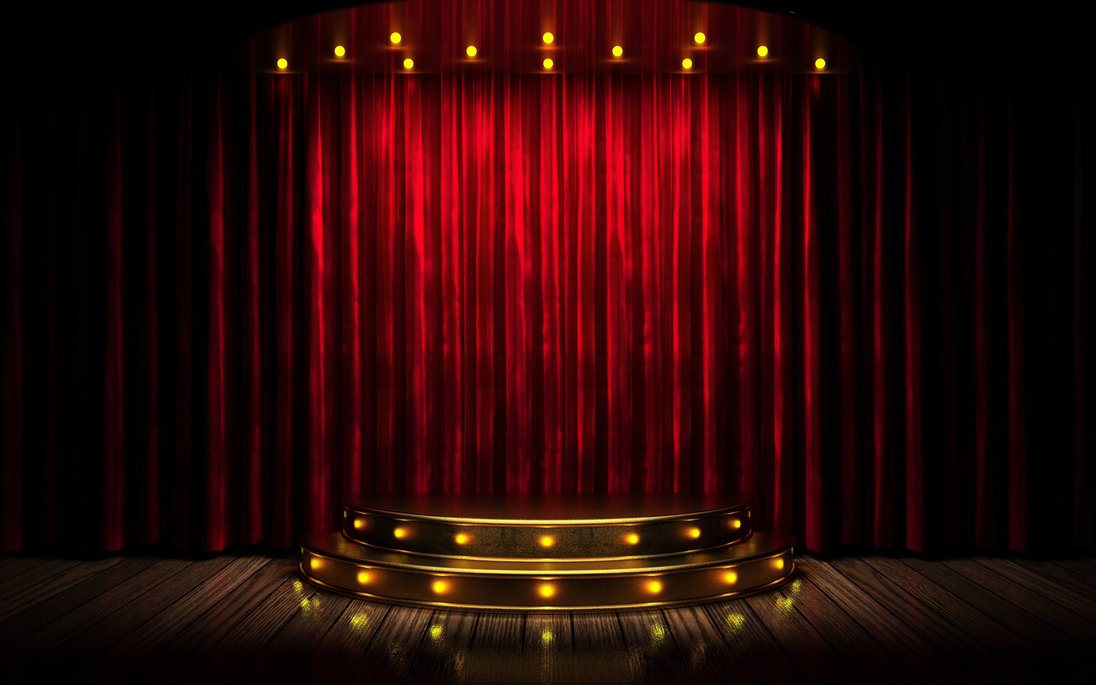 red curtain stage