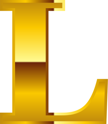 Gold Metallic Alphabet Letter L