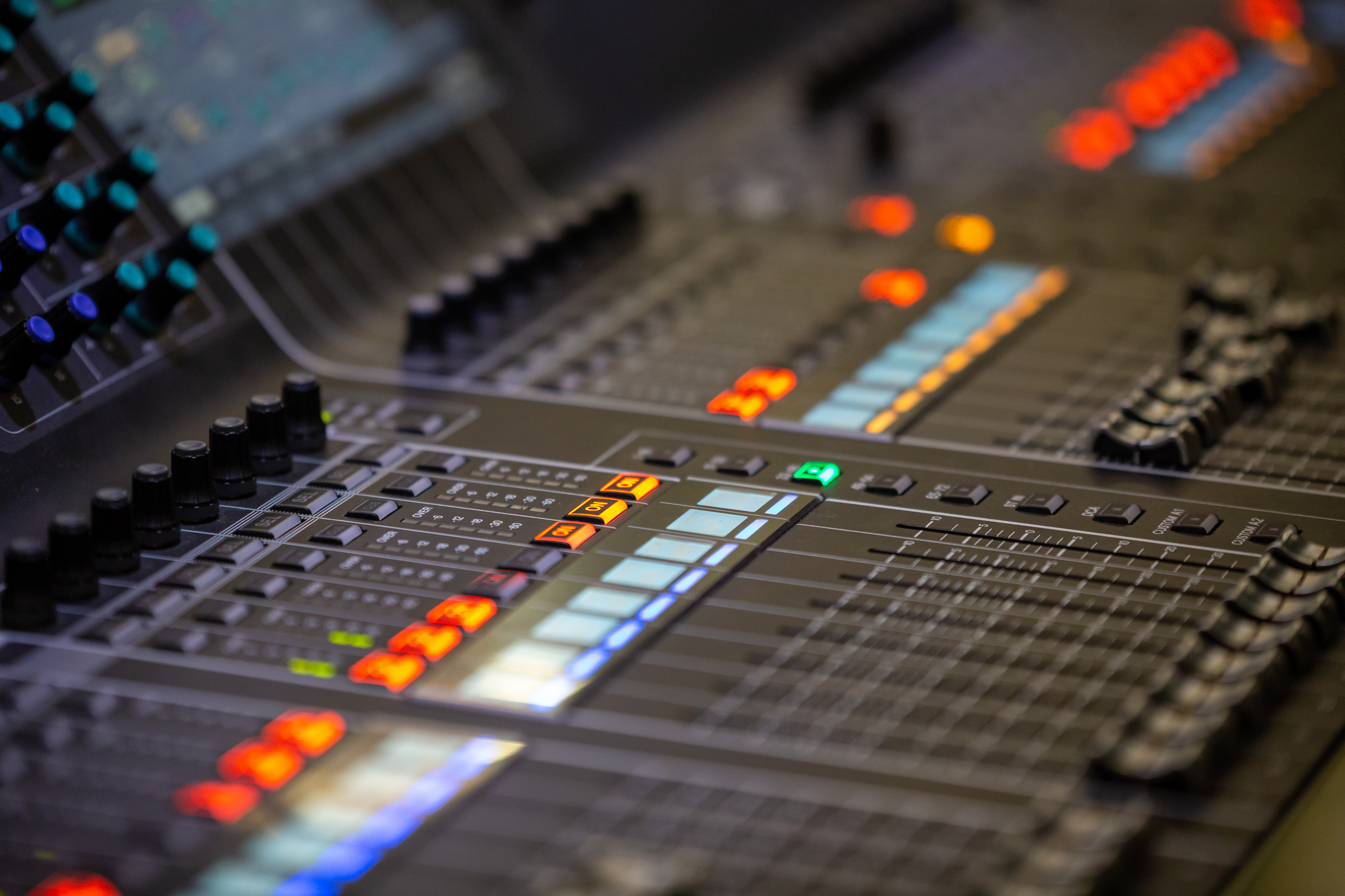 Sound engineer mixed live music concert