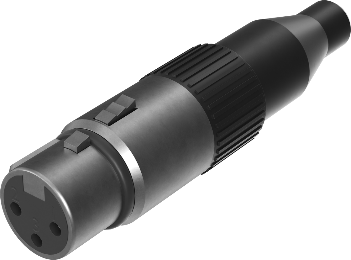 3D rendering illustration of a female xlr audio connector